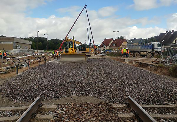 Repair work on the Rastatt section of the Rhine Alpine rail route will be completed early. Credit: DB